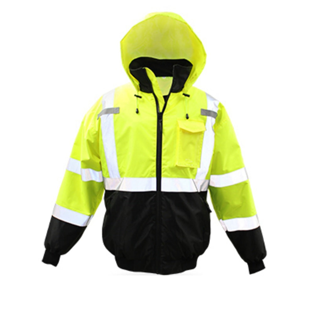 Boss 3NR4001X High Visibility Lined Bomber Jacket, Yellow, Extra Large