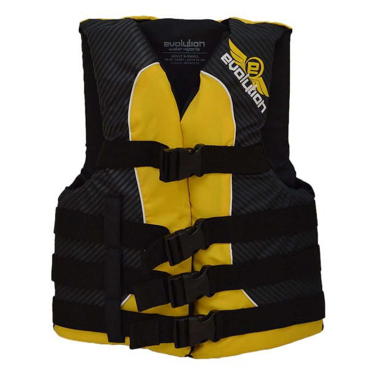 Evolution Boat Life Jacket 112232-300-010-13 | Adult XS Yellow Black