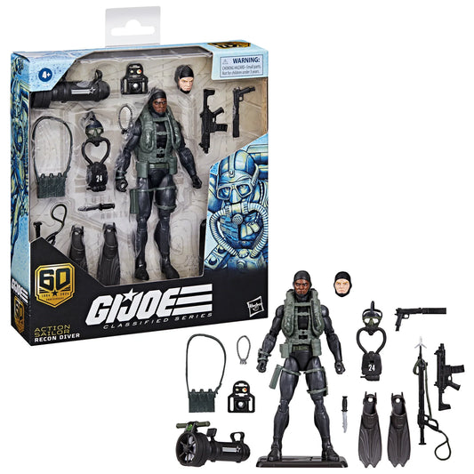 G.I. Joe Classified Series - 60th Anniversary Action Sailor Recon Diver Action Figure (F9679) LOW STOCK