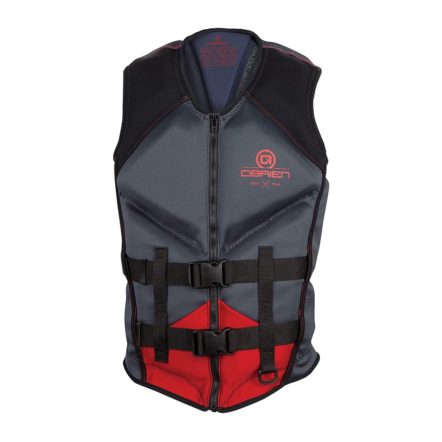O'Brien Men's Recon Flex Fit Neoprene CGA Life Jacket, Size Large, Red