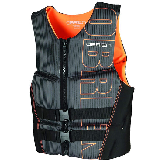 O'Brien Watersports Men's Flex V-Back Lightweight Life Jacket, Orange, Size M