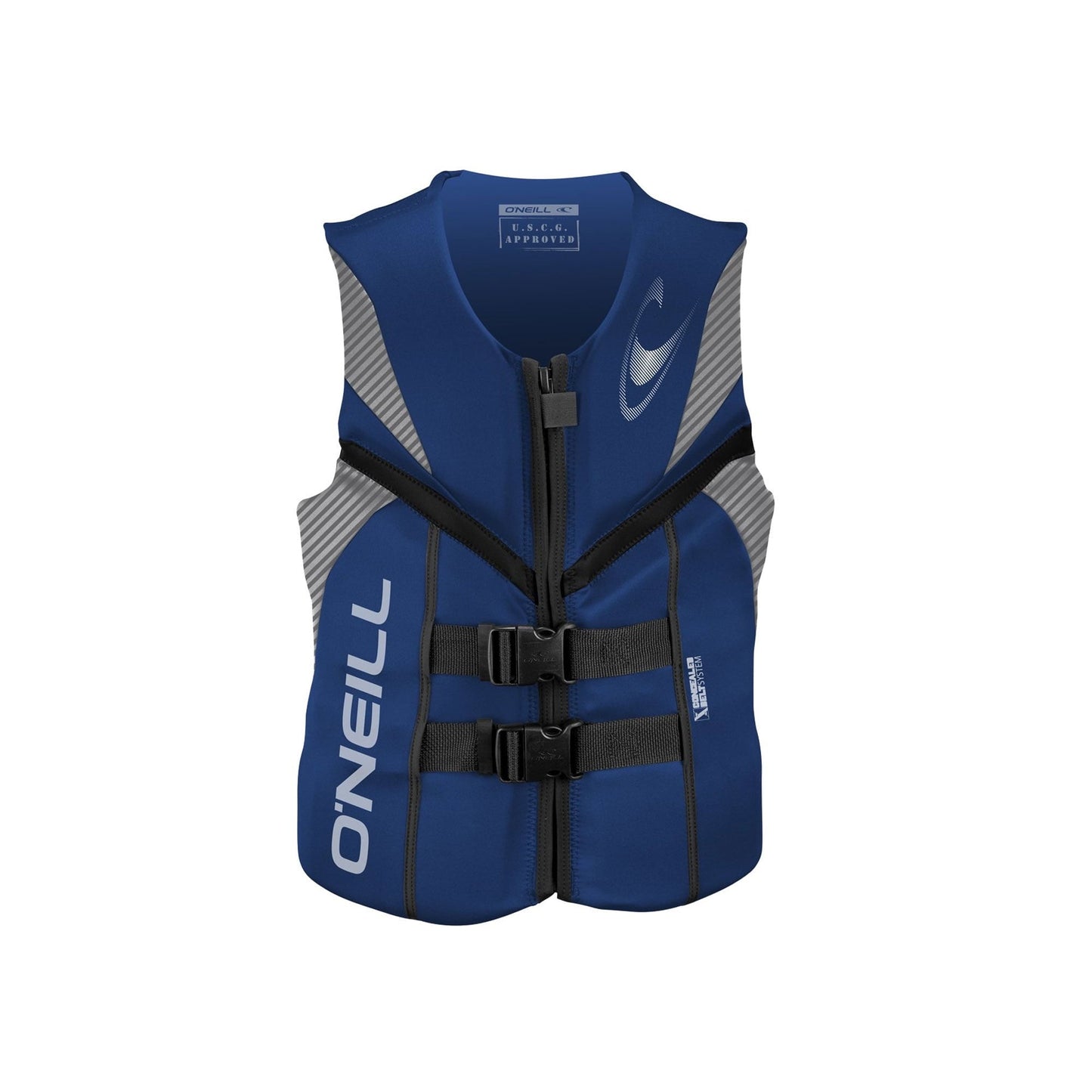 O'Neill Reactor USCG Wakeboarding & Waterskiing Life Vest, Size X Large, Blue