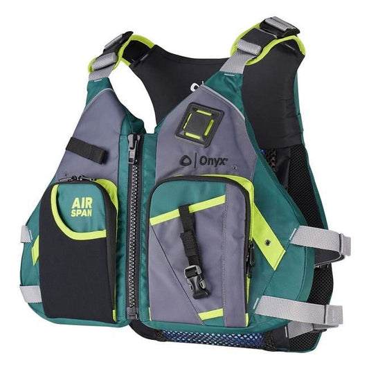 Onyx Outdoor 40004023 Air Span Breeze Paddling Kayak Vest, Green