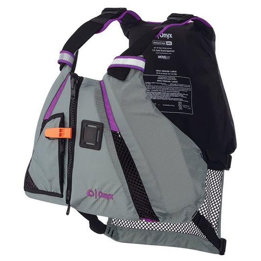 Onyx Outdoor Movevent Dynamic Paddle Sports Vest, Purple & Grey - Medium & Large