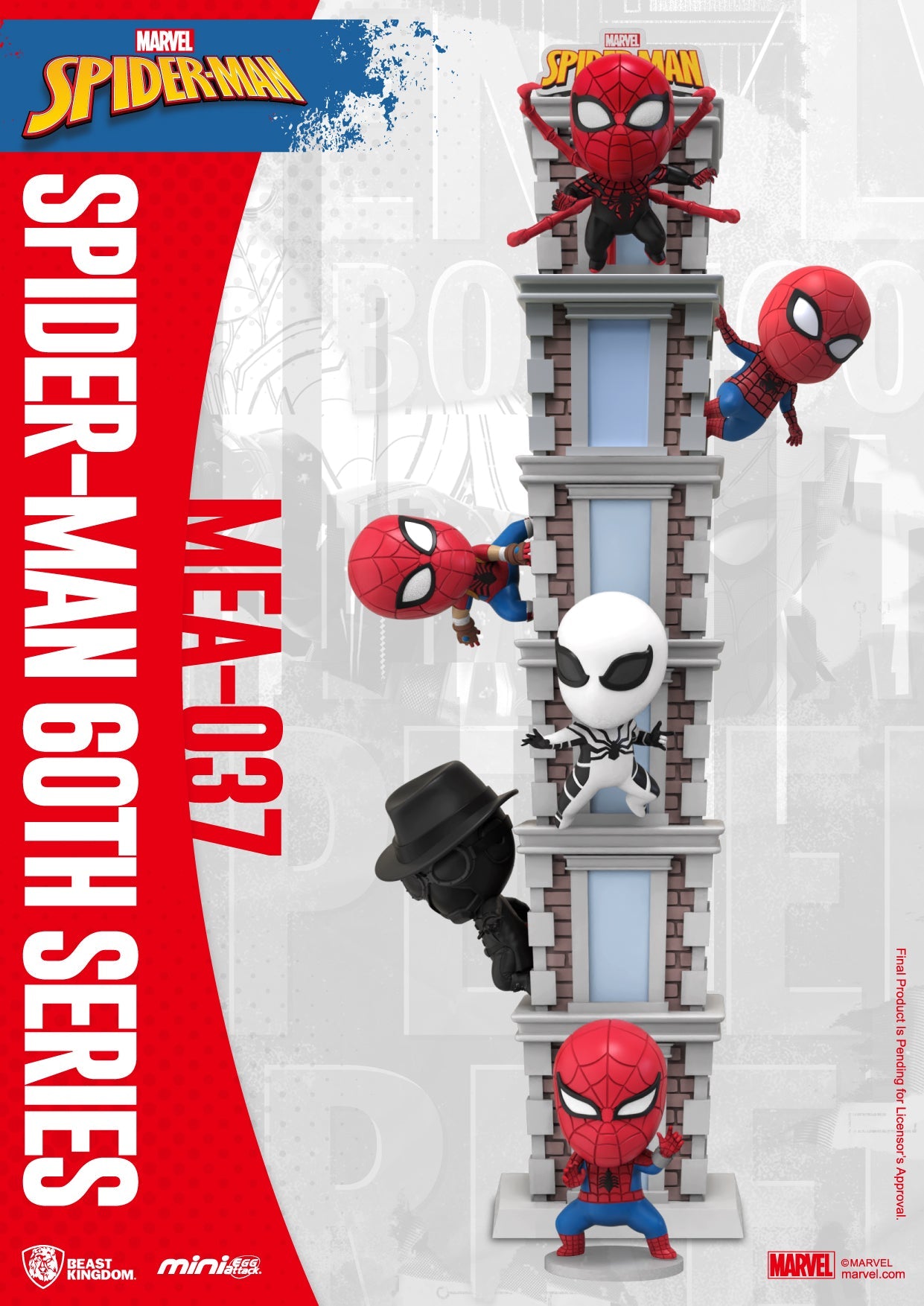 Spider-Man 60th Anniversary MEA-037 Mini Egg Attack Figure Display