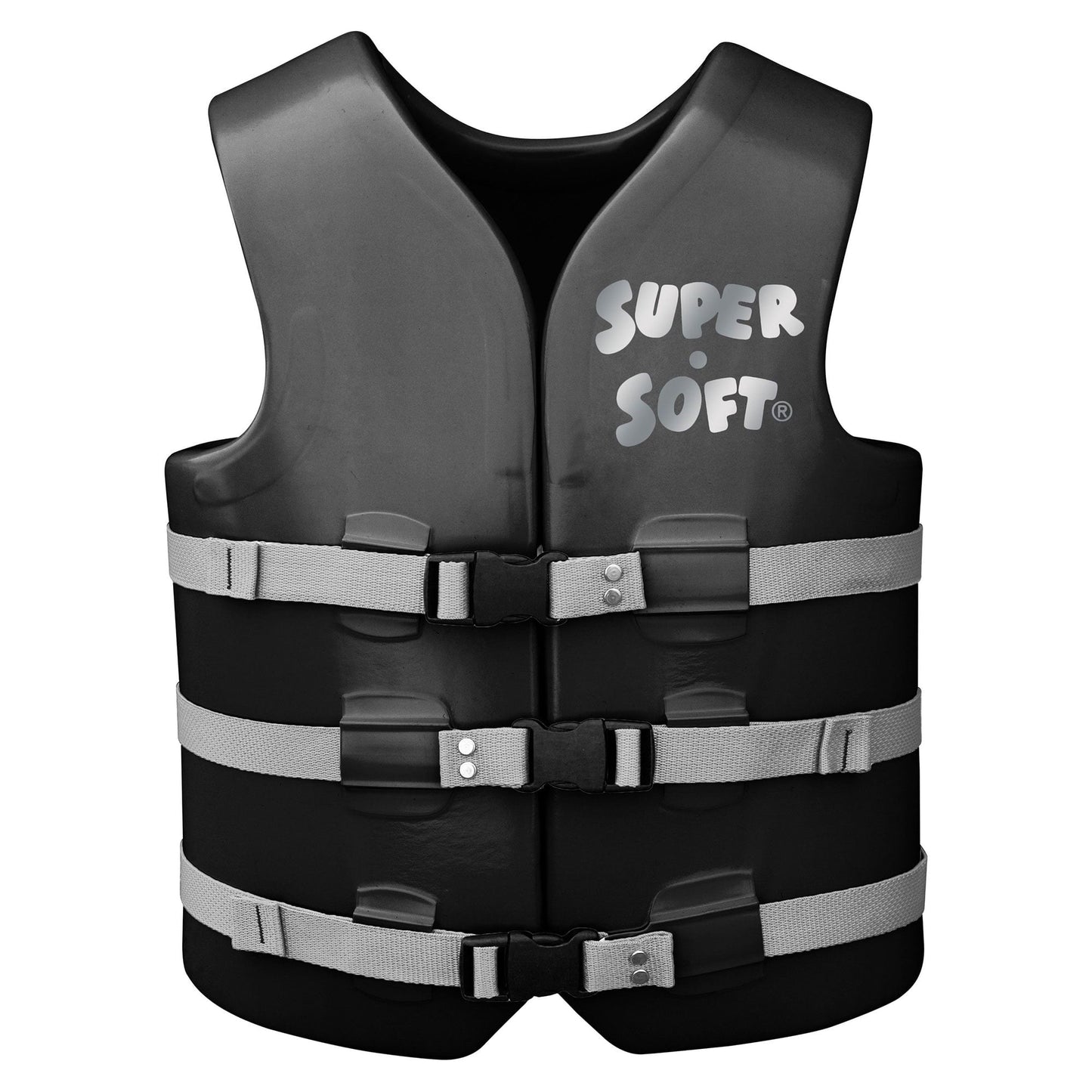 TRC Recreation Super Soft USCG Adult Life Jacket Vest, X Large, Black