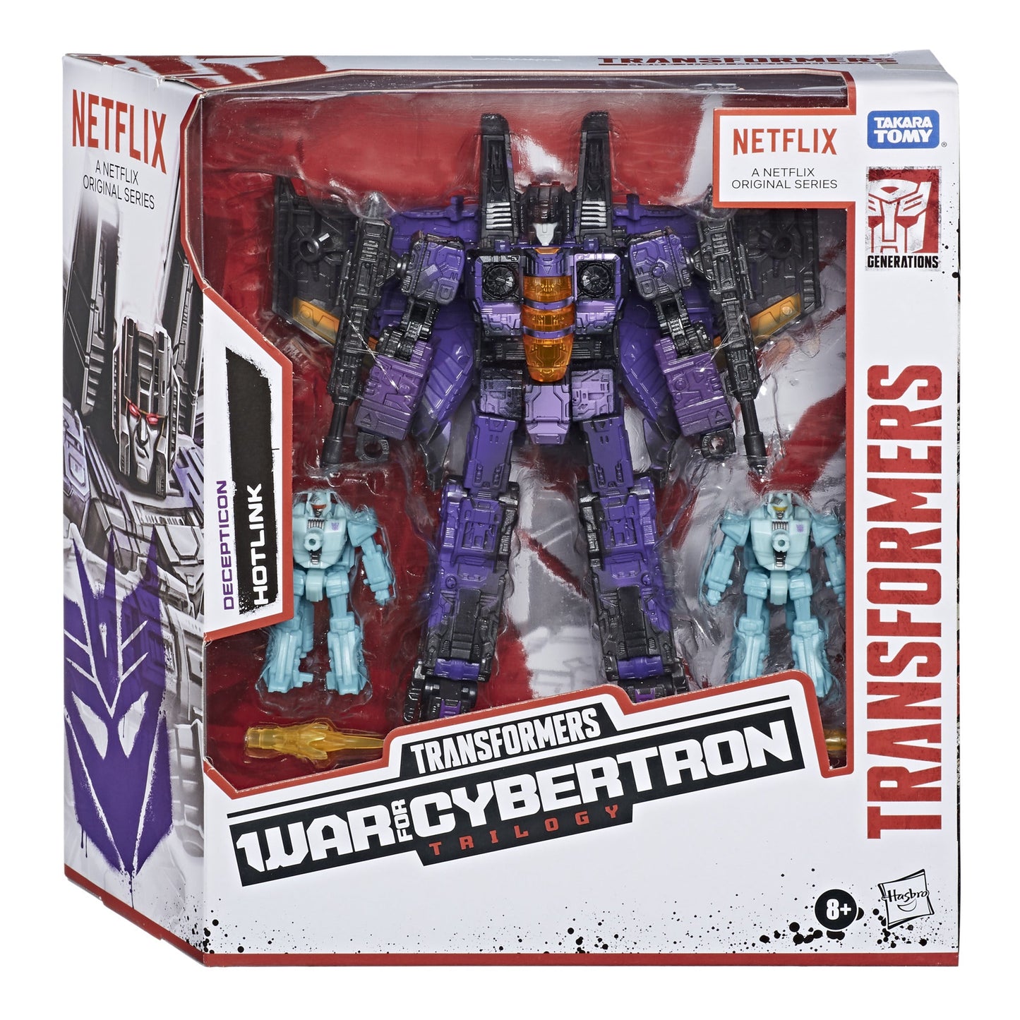 Transformers - War for Cybertron Netflix Trilogy - Voyager Decepticon Hotlink Battle Pack 3 Figures (E9501) LAST ONE!