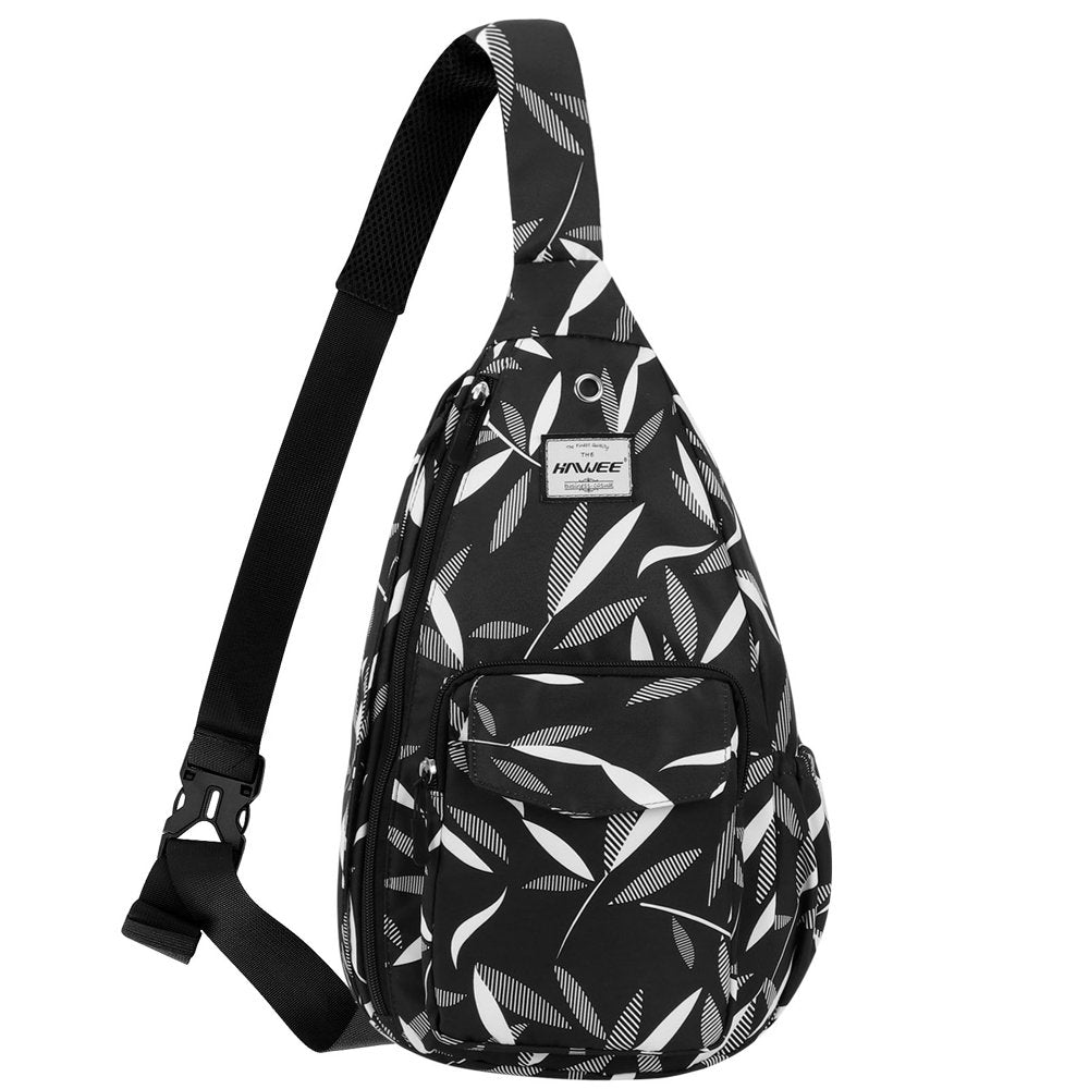 HAWEE Women’S Crossbody Backpack Purse for Travel Sling Bag with Earphone Hole, Black