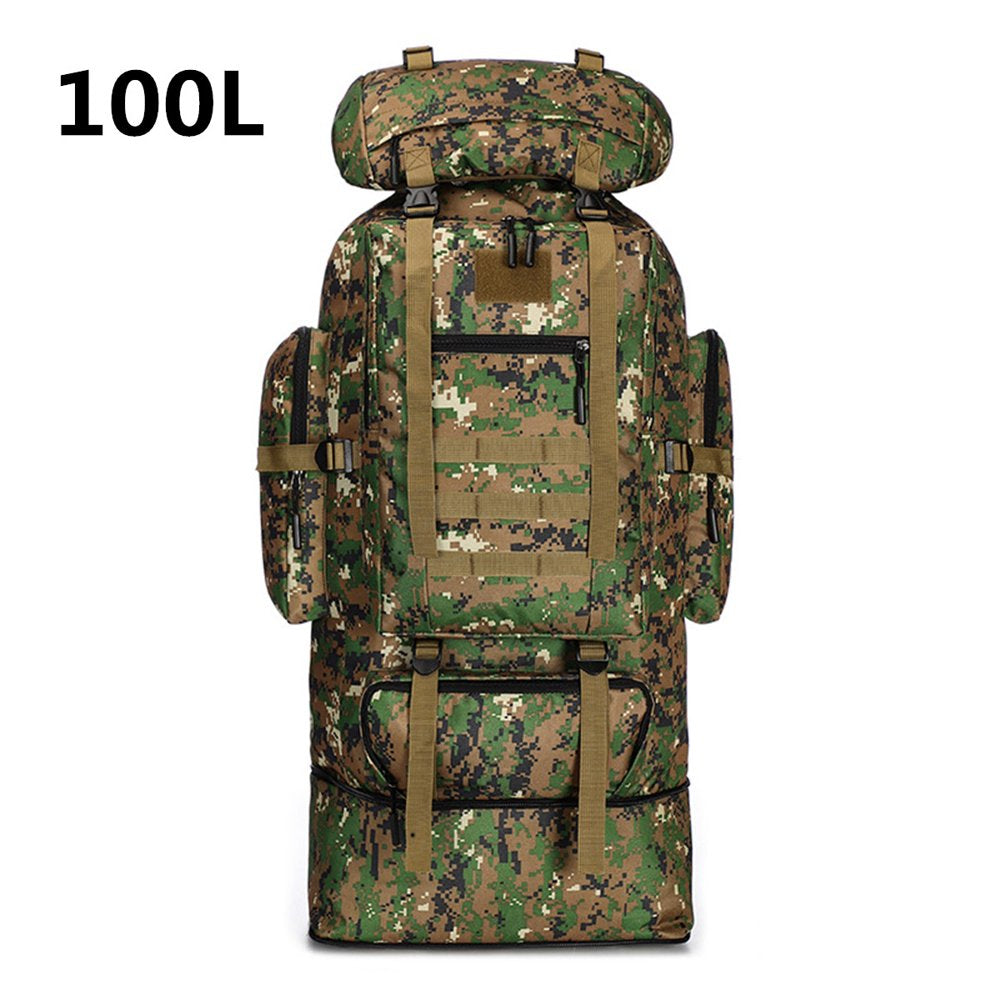 100L Waterproof Tactical Military Hiking Camping Traveling Outdoor Backpack Bag with High Strength Buckles, Smooth and Heavy-Duty Zippers, Super Reliable and Durable