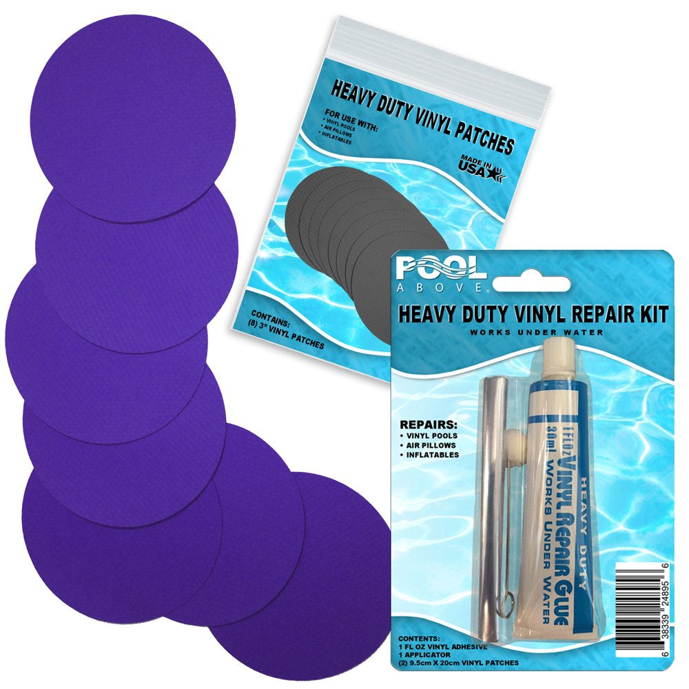 Heavy Duty Burgundy Vinyl Patch Glue Kit for Boats Pools Air Bed