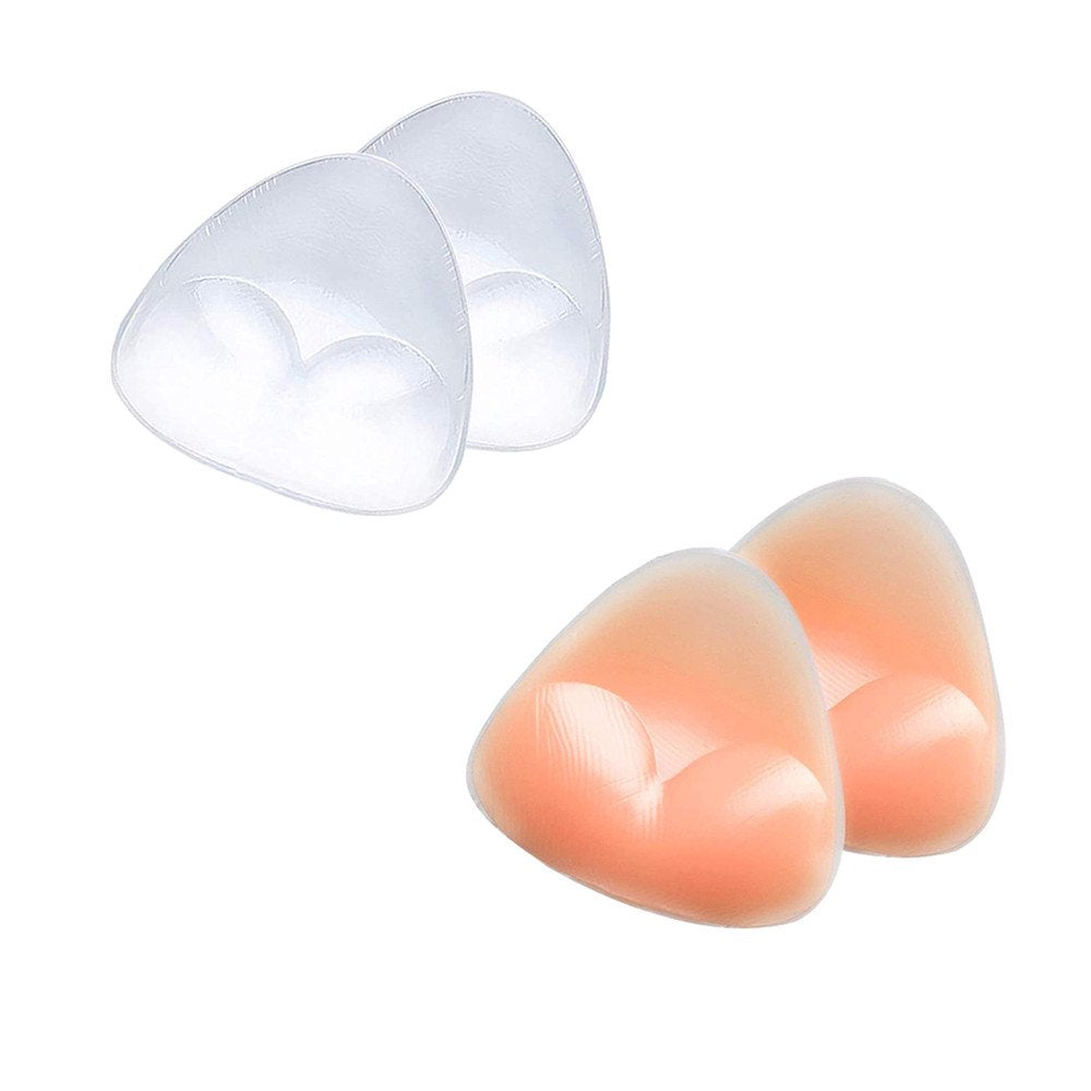 Bra Pad Breast Enhancers, Silicone Bra Insert Triangle Waterproof Bra Enhancement for Swimsuit Bikini Sport Bra