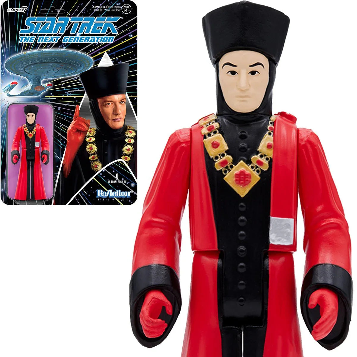 Super7 ReAction Figures - Star Trek: The Next Generation - Q-Continuum &quot;Q&quot; Action Figure