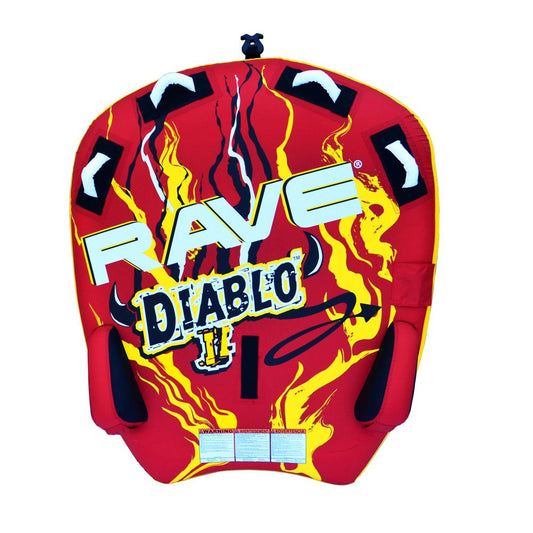 RAVE Sports Diablo II Inflatable 2 Person Rider Towable Boat Water Tube Raft