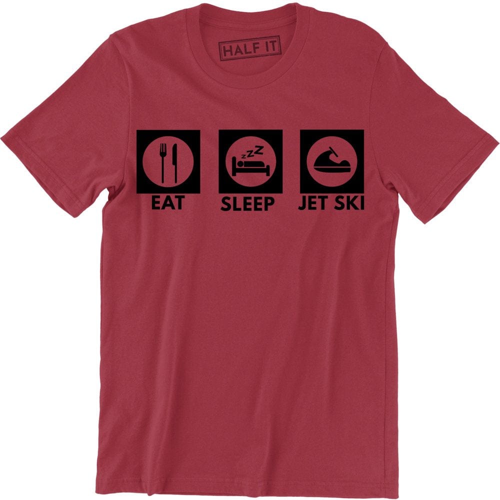 Eat Sleep Jet Ski Funny Slogan Freestyle Gift Idea Watersports Men'S T-Shirt