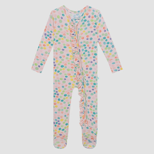 Estelle Ruffled Zip Footie