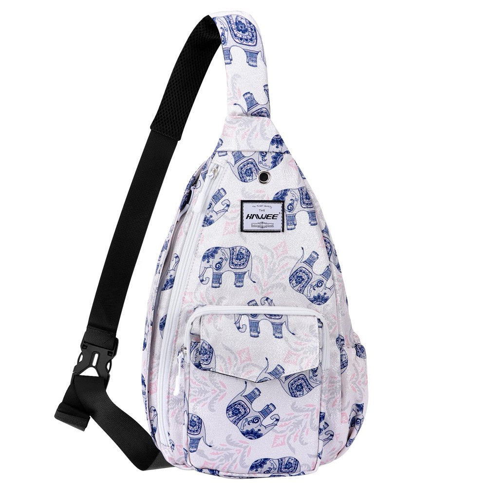 HAWEE Women’S Crossbody Backpack Purse for Travel Sling Bag with Earphone Hole, Black