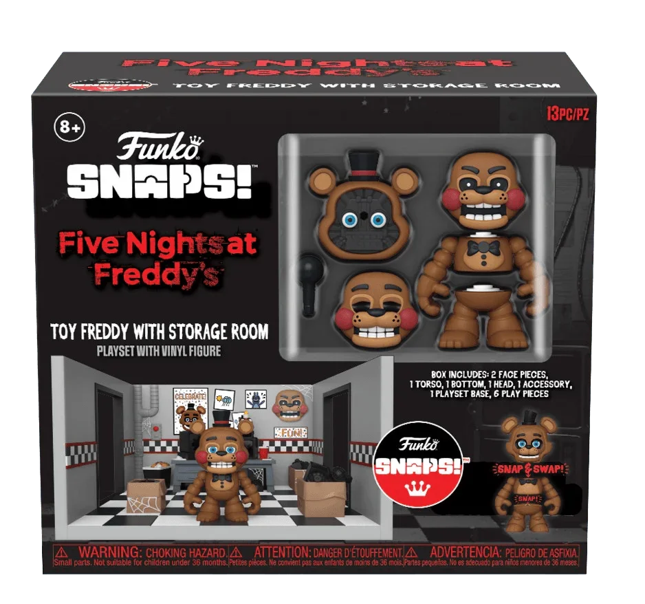 Funko - Five Nights at Freddy's - Snaps Toy Freddy with Storage Room Playset