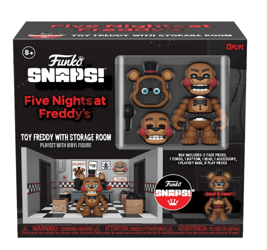 Funko - Five Nights at Freddy's - Snaps Toy Freddy with Storage Room Playset