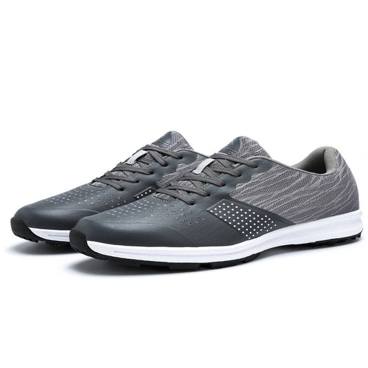 GENILU Men'S Golf Shoes Professional Spikes Golf Sport Sneakers Waterproof Trainers