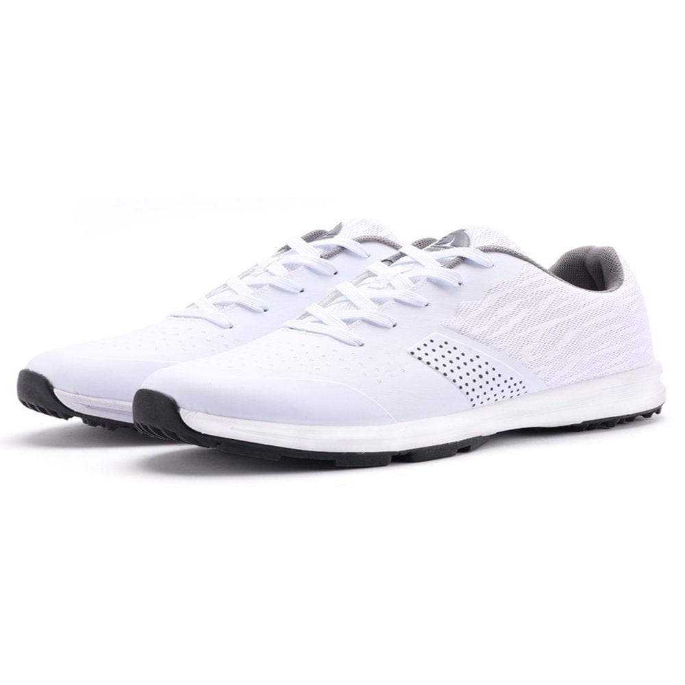 GENILU Men'S Golf Shoes Professional Spikes Golf Sport Sneakers Waterproof Trainers