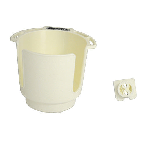 Cup Hldr w/Bulkhead/Gunnel Mount,White - GhillieSuitShop