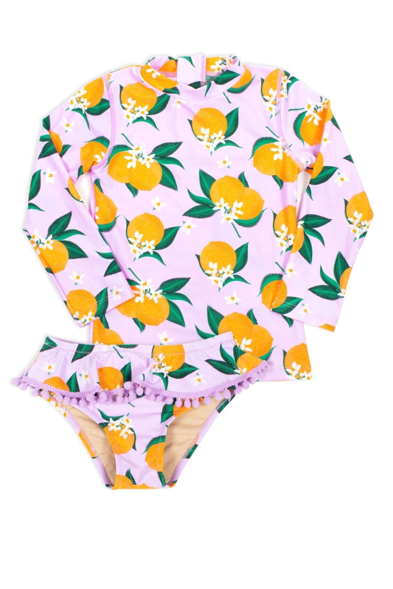 Shade Critters Rashguard Set- Lilac w/ Oranges